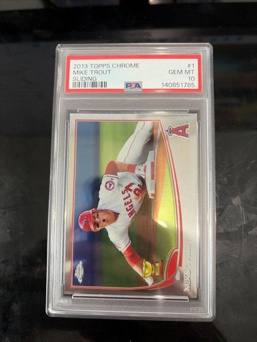 2013 Topps Chrome Mike Trout [Sliding] #1 card