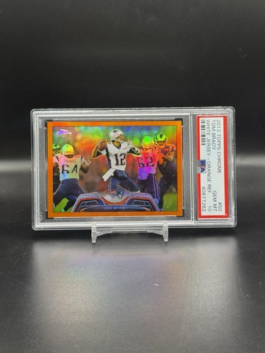 2013 Topps Chrome Tom Brady [Orange Refractor] #50 card