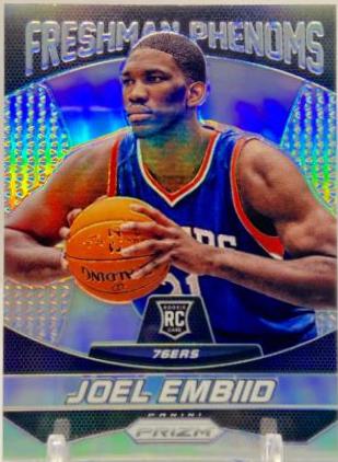 2014 Panini Prizm Freshman Phenoms Joel Embiid [Silver Prizm] #3 card