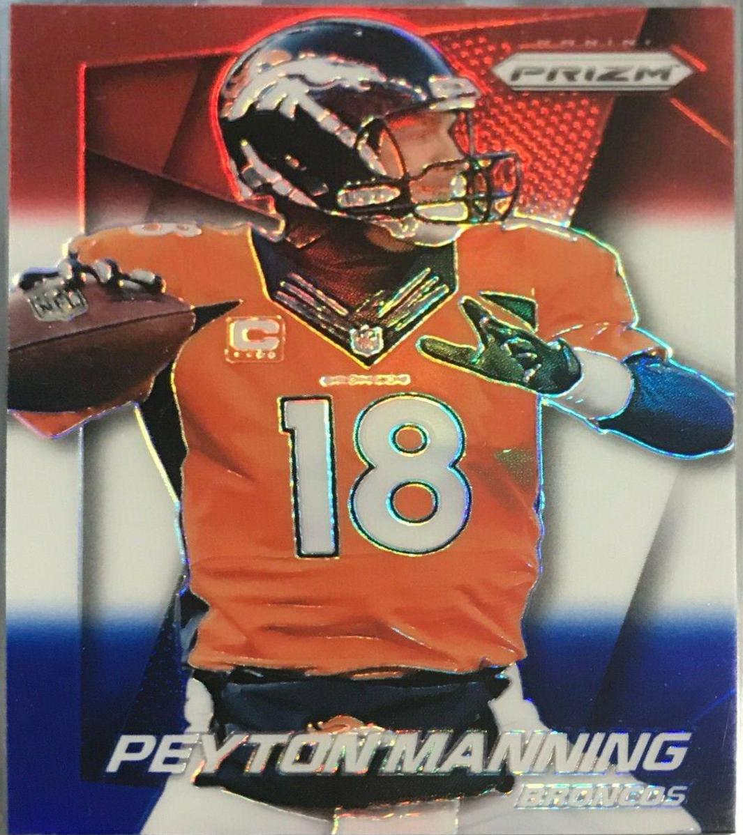 2014 Panini Prizm Peyton Manning [Red, White, Blue Prizm] #58 card
