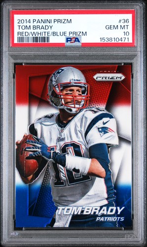 2014 Panini Prizm Tom Brady [Red, White, Blue Prizm] #36 card