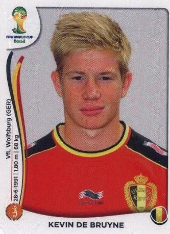 2014 Panini World Cup Stickers Kevin de Bruyne #575 card