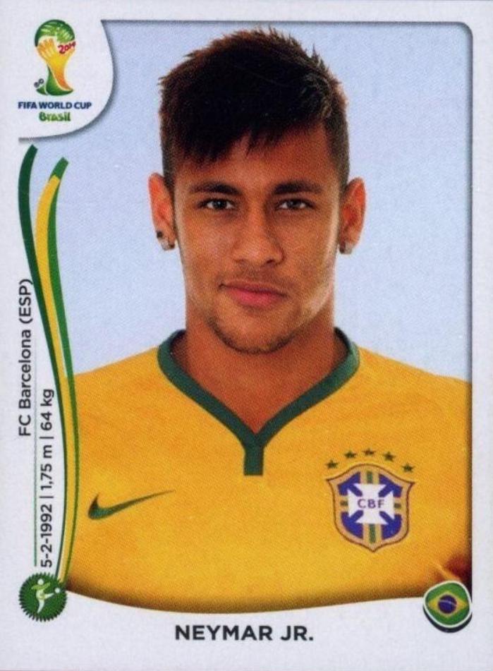 2014 Panini World Cup Stickers Neymar Jr. #48 card