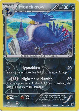 2014 Phantom Forces Honchkrow [Reverse Holo] #52 card