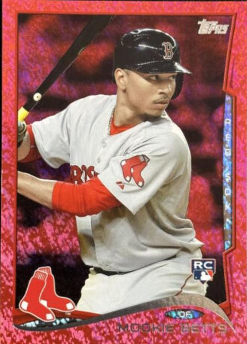 2014 Topps Update Mookie Betts [Batting Red Hot Foil] #US26 card