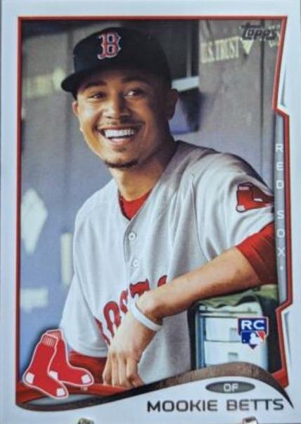 2014 Topps Update Mookie Betts [Smiling in Dugout] #US26 card