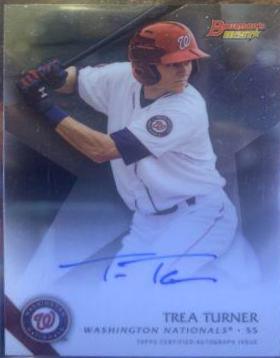 2015 Bowman's Best of Autographs Trea Turner #TT card