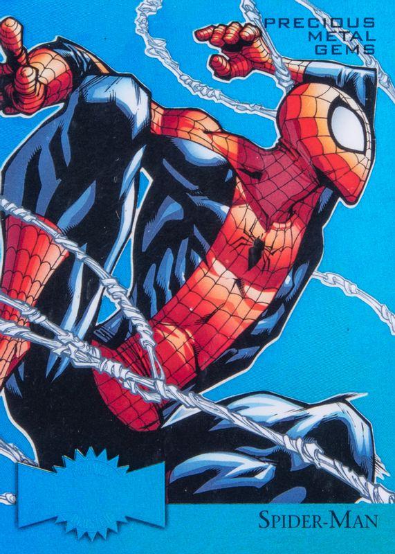 2015 Fleer Retro Metal Spider-Man [Blue] #34 card