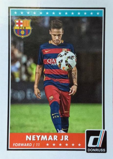 2015 Panini Donruss Neymar Jr [Red Soccer Ball] #69 card