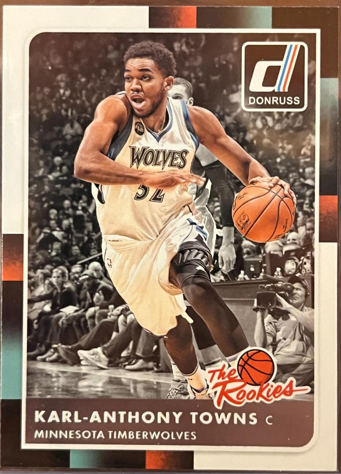 2015 Panini Donruss the Rookies Karl-Anthony Towns #21 card