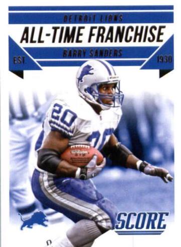 2015 Panini Score All-Time Franchise Barry Sanders #2 card