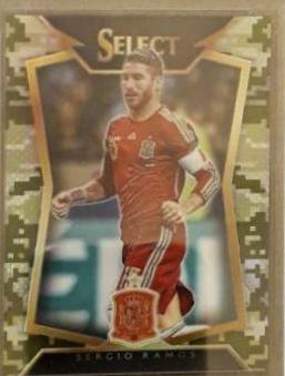 2015 Panini Select Sergio Ramos [Red Jersey Camo Prizm] #73 card