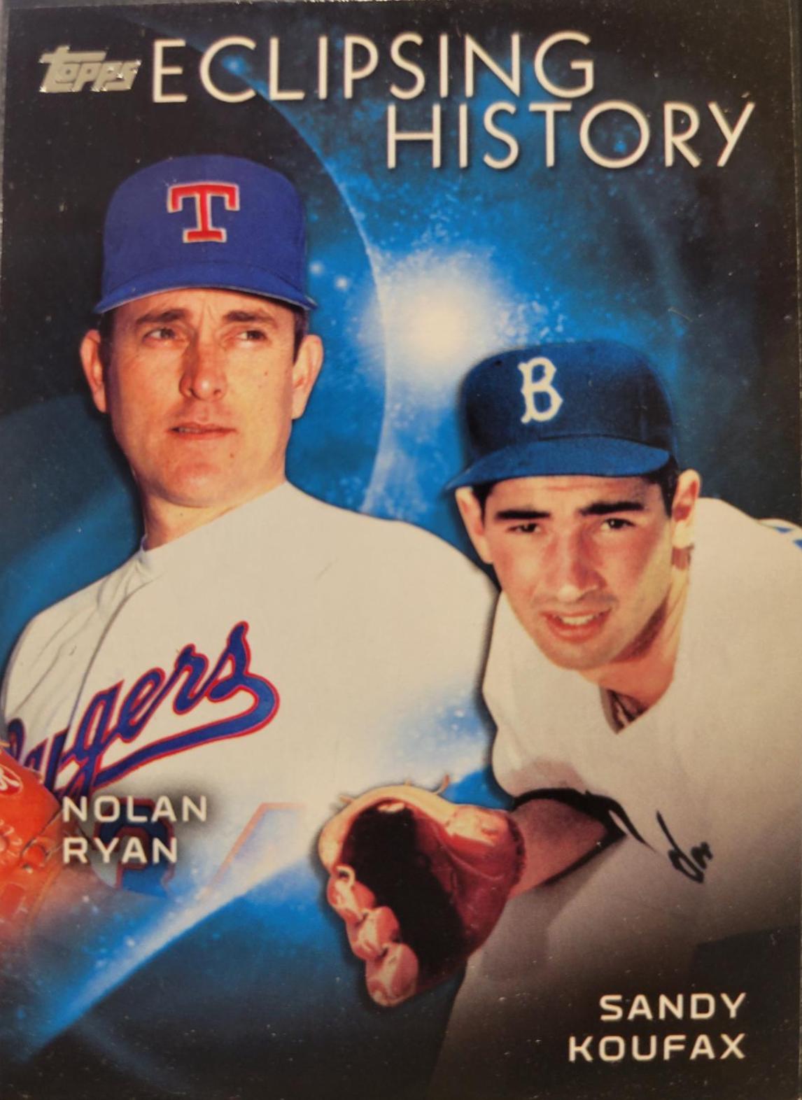 2015 Topps Eclipsing History Nolan Ryan & Sandy Koufax #EH-3 card