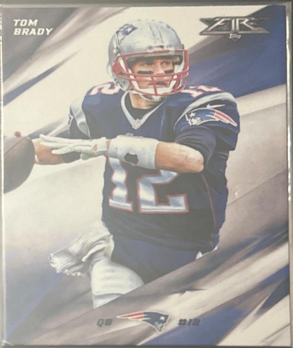 2015 Topps Fire Tom Brady #100 card