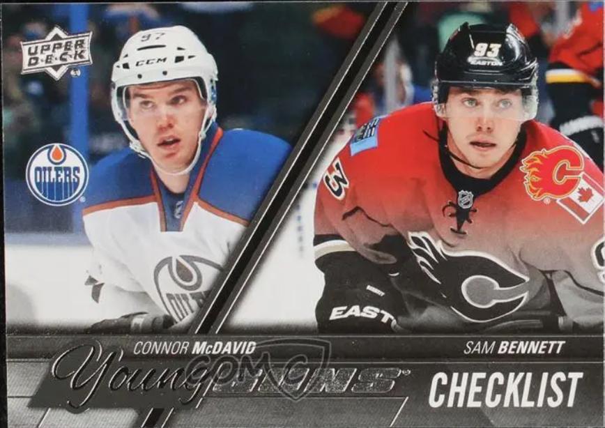 2015 Upper Deck Connor McDavid, Sam Bennett #250 card