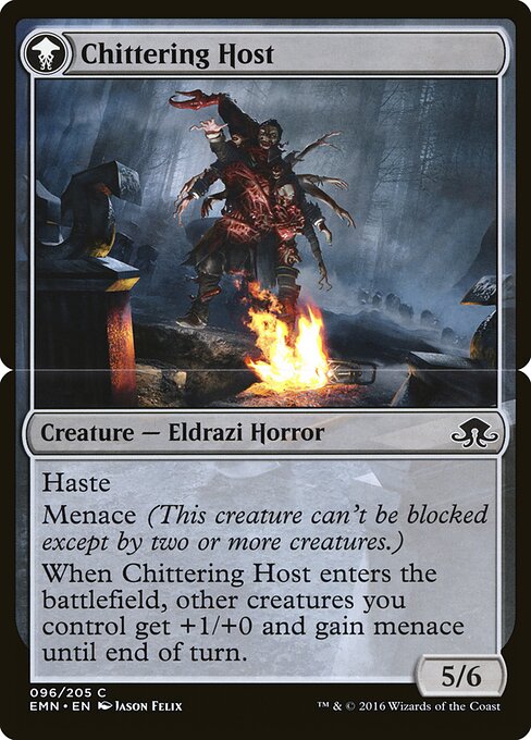 2016 Eldritch Moon Chittering Host #96b card