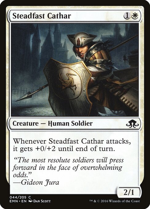 2016 Eldritch Moon Steadfast Cathar #44 card