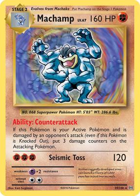 2016 Evolutions Machamp #59 card