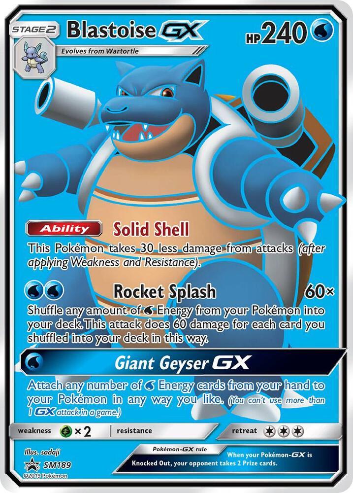 2016 Promo Blastoise GX #SM189 card