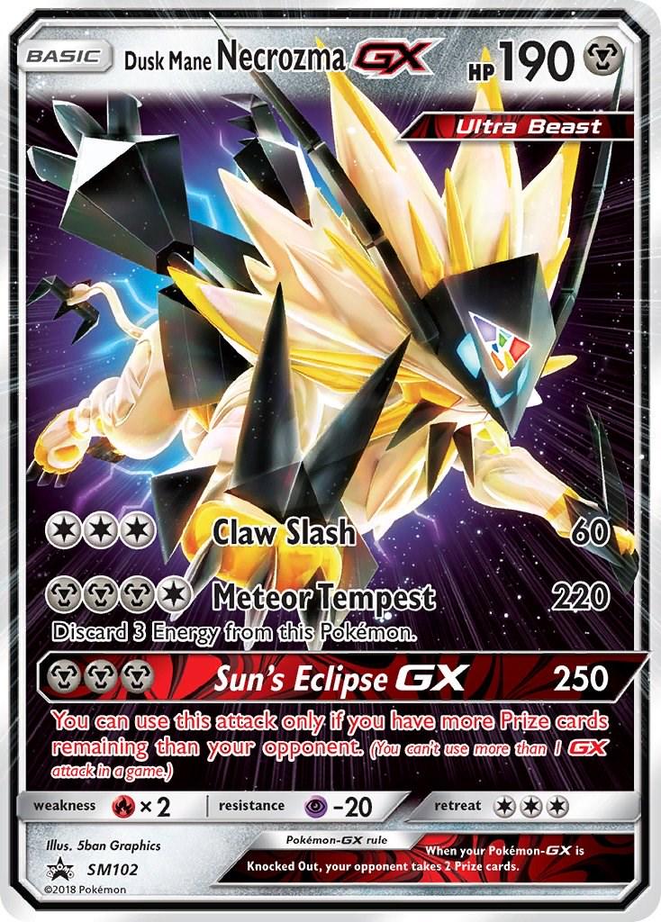 2016 Promo Dusk Mane Necrozma GX #SM102 card