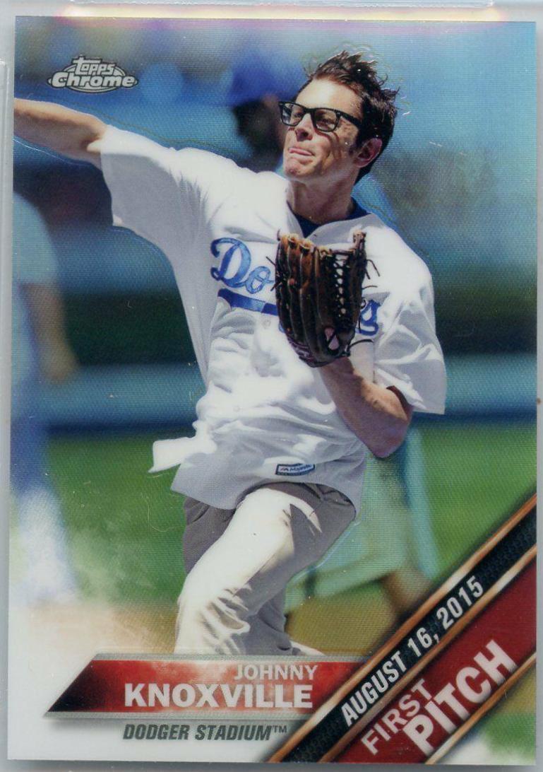 2016 Topps Chrome First Pitch Johnny Knoxville #FPC-10 card