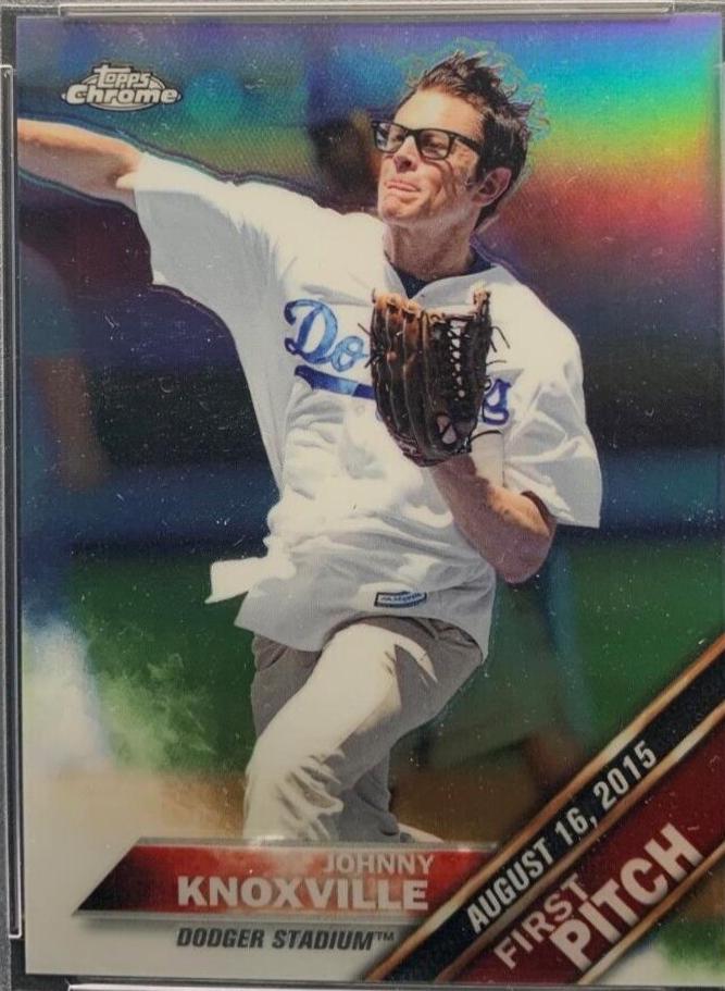 2016 Topps Chrome First Pitch Johnny Knoxville [Orange Refractor] #FPC-10 card