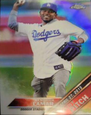 2016 Topps Chrome First Pitch Kendrick Lamar #FPC-20 card