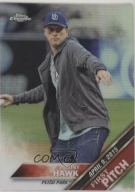 2016 Topps Chrome First Pitch Tony Hawk #FPC-9 card