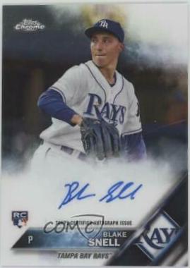 2016 Topps Chrome Rookie Autographs Blake Snell #RA-BS card