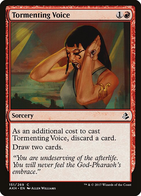 2017 Amonkhet Tormenting Voice #151 card