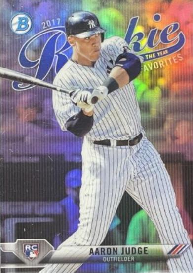 2017 Bowman Rookie of the Year Favorites Aaron Judge [Refractor] #ROYF-9 card