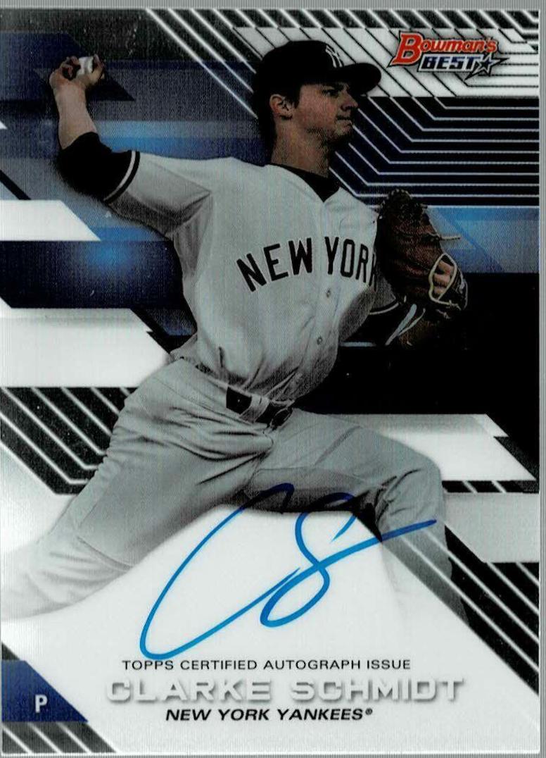 2017 Bowman's Best of Autograph Clarke Schmidt #B17-CSC card
