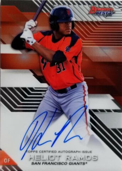 2017 Bowman's Best of Autograph Heliot Ramos #B17-HR card