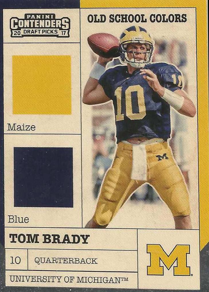 2017 Panini Contenders Draft Picks Old School Colors Tom Brady #20 card
