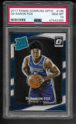 2017 Panini Donruss Optic DE'Aaron Fox #196 card