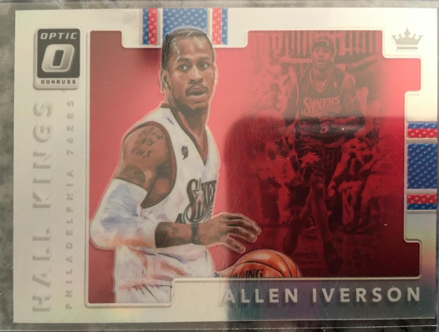 2017 Panini Donruss Optic Hall Kings Allen Iverson #18 card