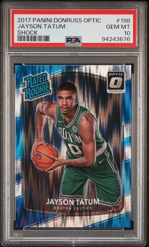 2017 Panini Donruss Optic Jayson Tatum [Shock] #198 card