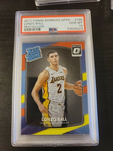 2017 Panini Donruss Optic Lonzo Ball [Red and Yellow] #199 card