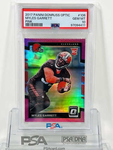 2017 Panini Donruss Optic Myles Garrett [Pink] #106 card