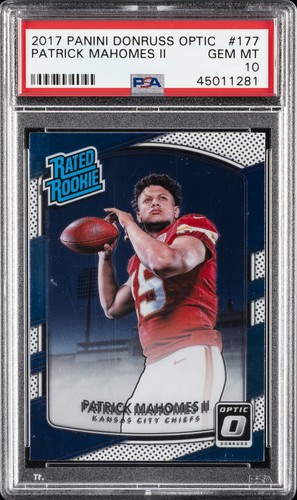 2017 Panini Donruss Optic Patrick Mahomes II #177 card