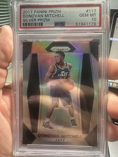 2017 Panini Prizm Donovan Mitchell [Silver Prizm] #117 card