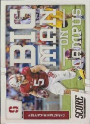 2017 Panini Score Big Man on Campus Christian McCaffrey #9 card