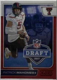 2017 Panini Score NFL Draft Patrick Mahomes II [Red] #2 card