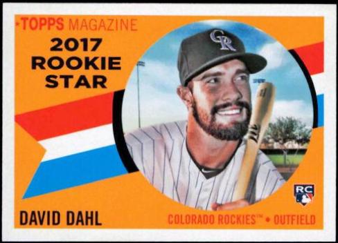 2017 Topps Archives 1960 Rookie Star David Dahl #RS-5 card