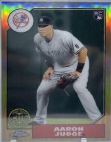 2017 Topps Chrome 1987 Aaron Judge [Orange Refractor] #87T-8 card