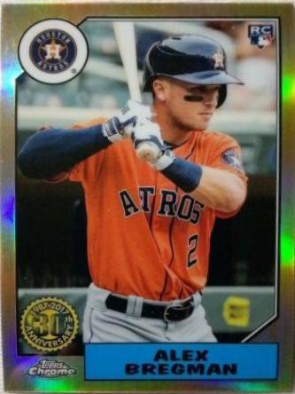 2017 Topps Chrome 1987 Alex Bregman #87T-5 card