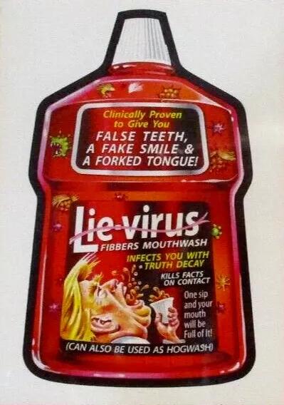 2017 Trumpocracy Lie-virus #128 card