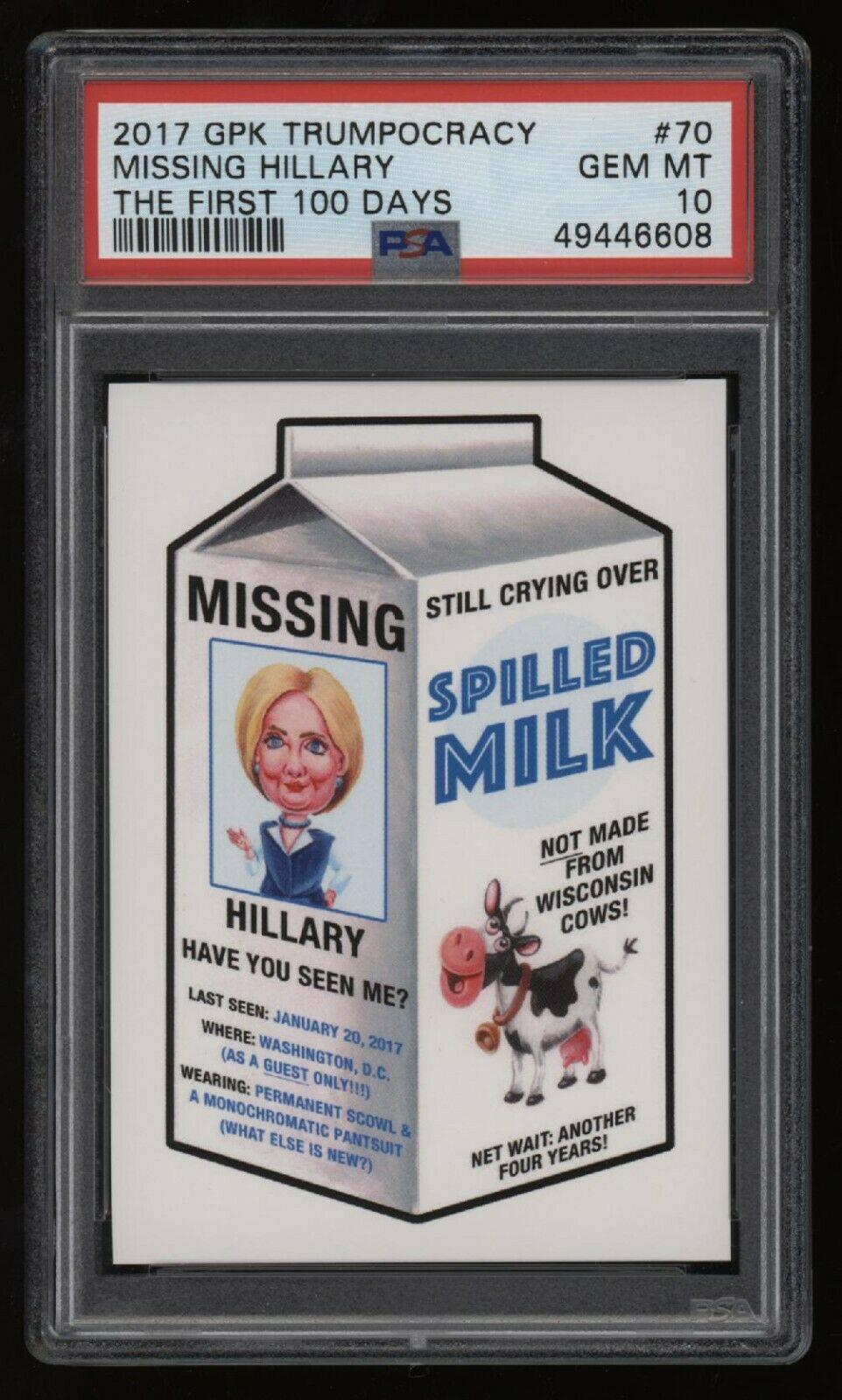 2017 Trumpocracy Missing Hillary #70 card