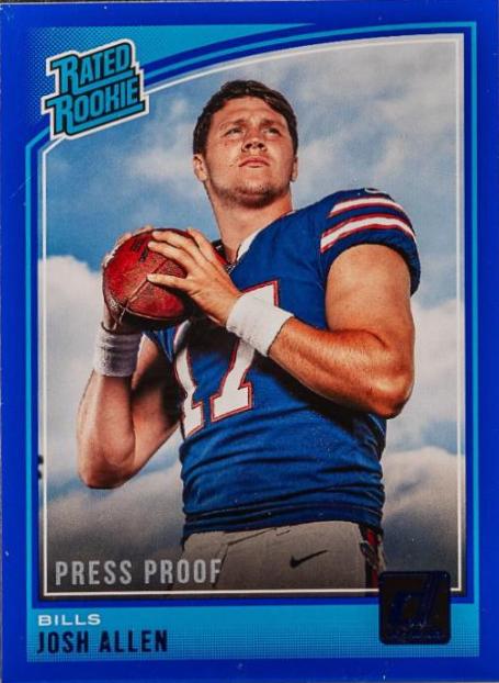 2018 Donruss Josh Allen [Press Proof Blue] #304 card