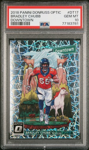 2018 Donruss Optic Downtown Bradley Chubb #DT-17 card